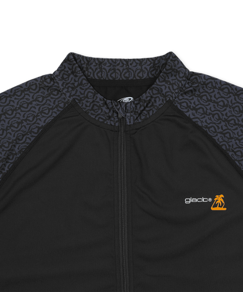 GT146 네이티브 패턴 집업 래쉬가드 (BLACK)