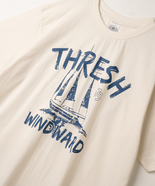 Wind Short T-shirt Creamgray JIST2639