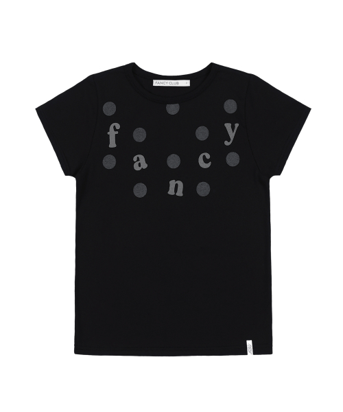 FRILL LAYERED DOT TEE (BLACK) F25QB129