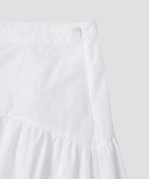 [Archivepke x Ribbonbit] Sway long skirt(White)