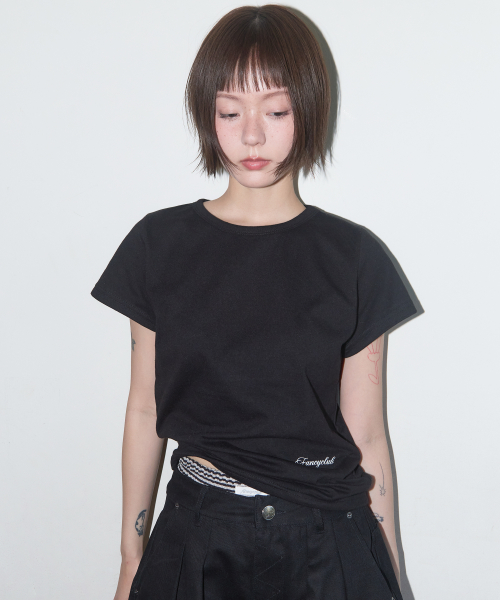 REBIRTH OF HEAVEN CROP TEE (BLACK) F25QB135
