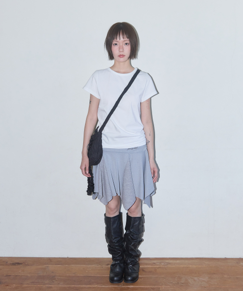 REBIRTH OF HEAVEN CROP TEE (GRAY) F25QB135