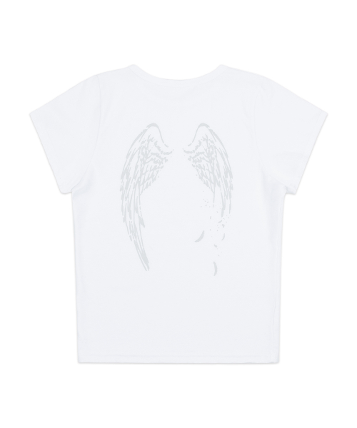 REBIRTH OF HEAVEN CROP TEE (GRAY) F25QB135