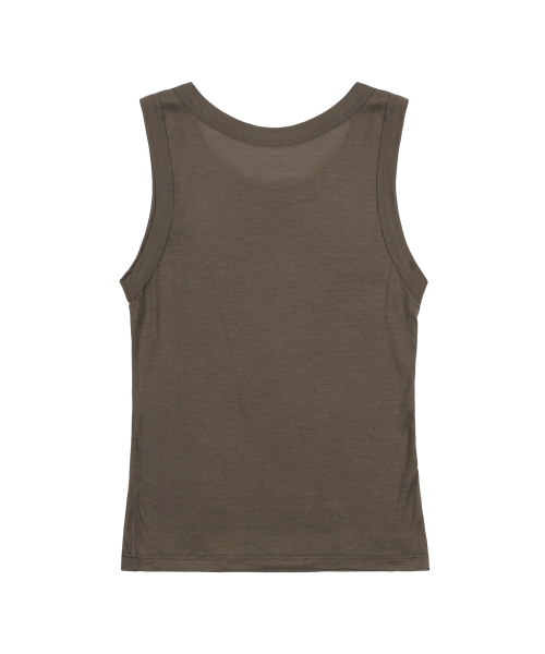 3-WAY DOT MESH LAYERED SLEEVELESS (BROWN) F25QB134