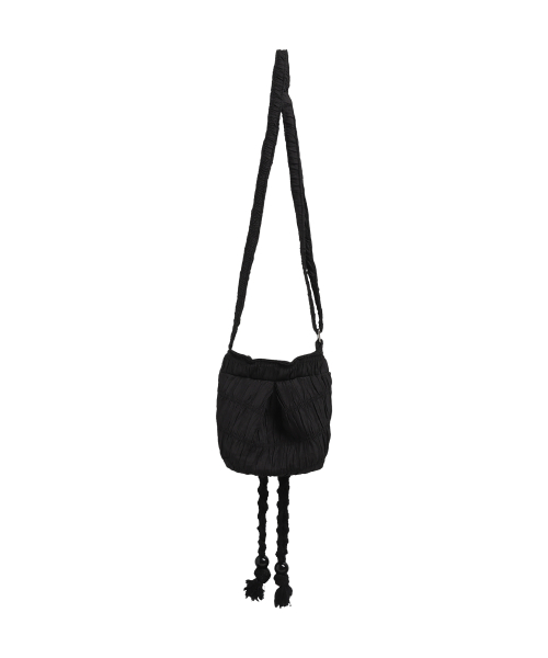 ROPE STRING MINI CROSS BAG (BLACK) F25QE999