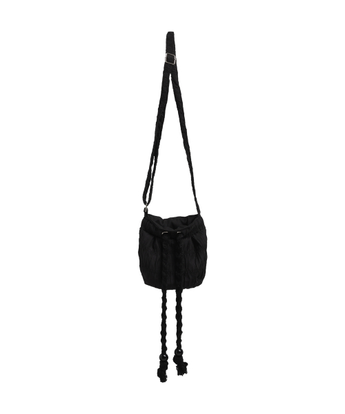 ROPE STRING MINI CROSS BAG (BLACK) F25QE999