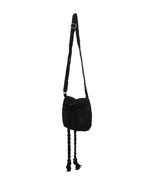 ROPE STRING MINI CROSS BAG (BLACK) F25QE999