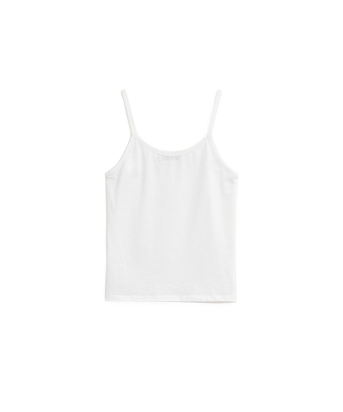 Sunburn Basic Sleveless Top, WHITE