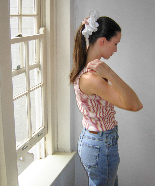 Jasmin Scrunchie_White