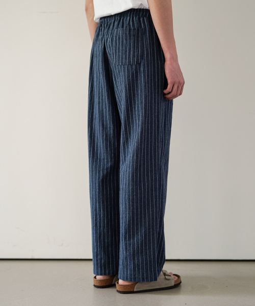 Summer Striped Wide Pants Blue MMLP2628