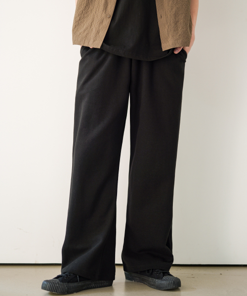 Airy Flare Sweat Pants Black JULP2626
