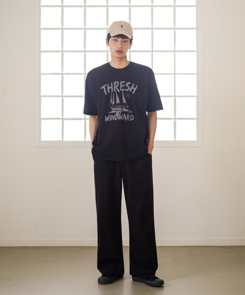 Airy Flare Sweat Pants Black JULP2626