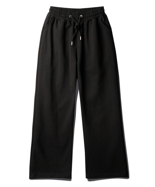 Airy Flare Sweat Pants Black JULP2626