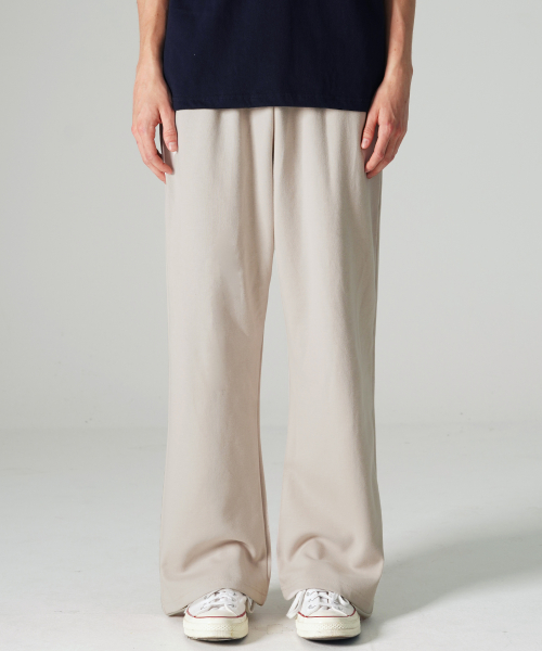 Airy Flare Sweat Pants Creamgray JULP2626