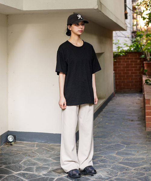 Airy Flare Sweat Pants Creamgray JULP2626