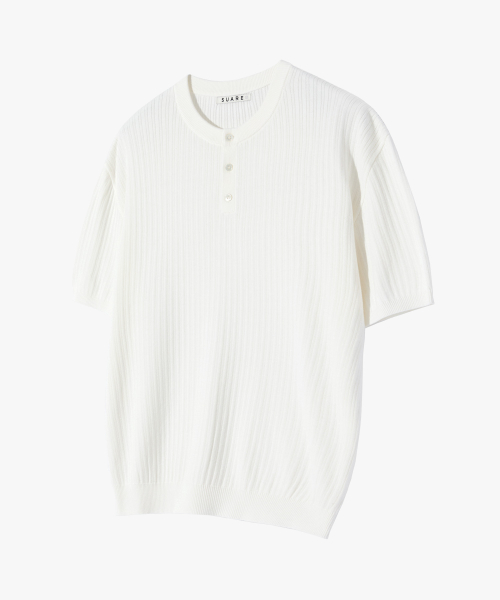 Cotton Henley Neck Washable Knit - 6 Color