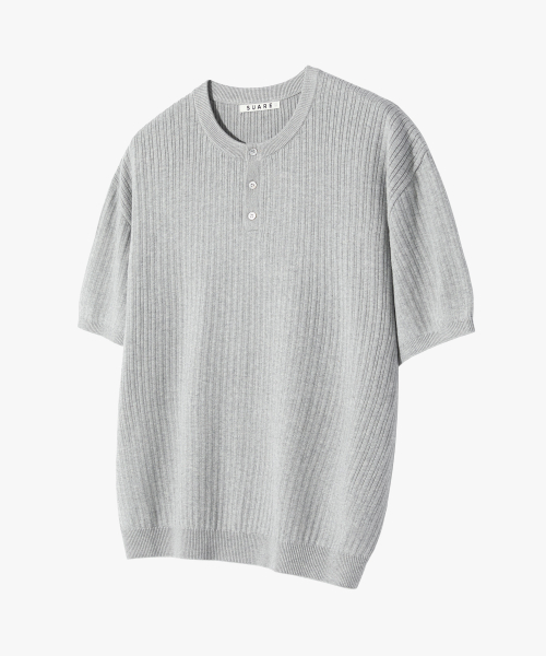 Cotton Henley Neck Washable Knit - 6 Color