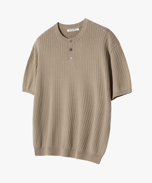 Cotton Henley Neck Washable Knit - 6 Color