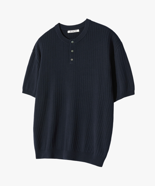 Cotton Henley Neck Washable Knit - 6 Color