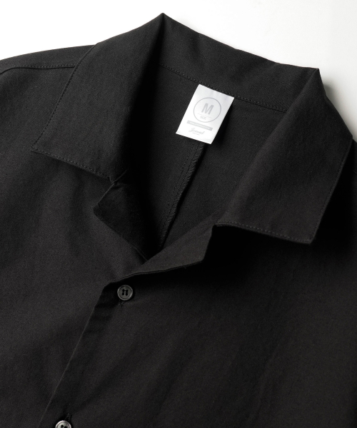 Bliss Open Collar Half Shirt Black NSSS2633
