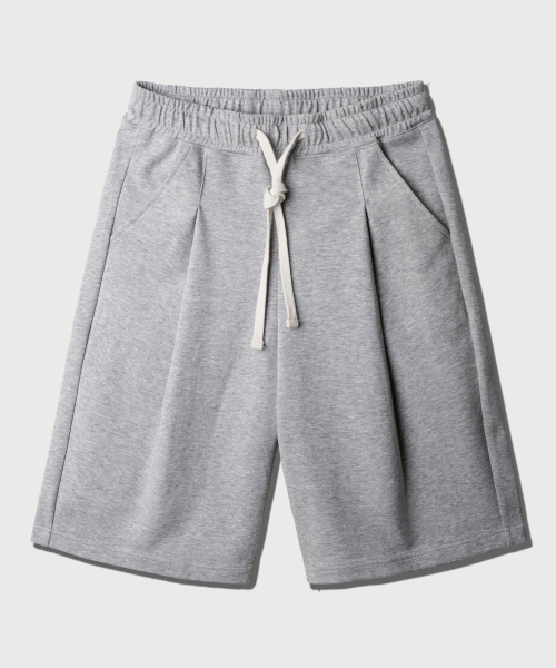 Light Deep Tuck Half Pants Gray OYSP2625