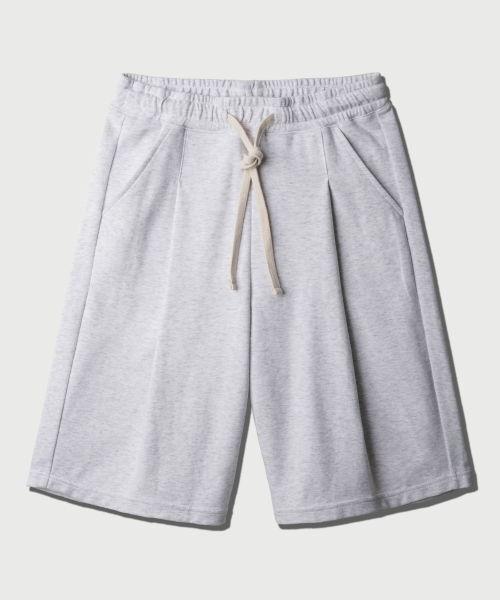 Light Deep Tuck Half Pants WhiteOatmeal OYSP2625