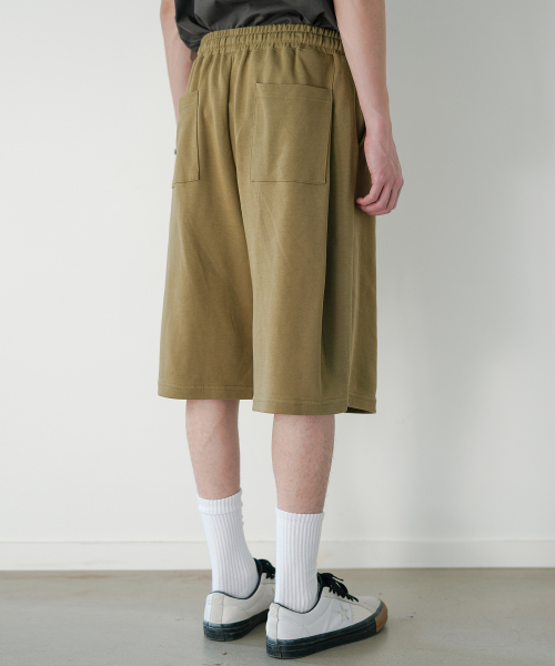 Light Deep Tuck Half Pants OliveGreen OYSP2625