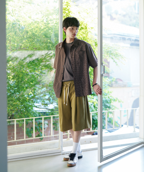 Light Deep Tuck Half Pants OliveGreen OYSP2625