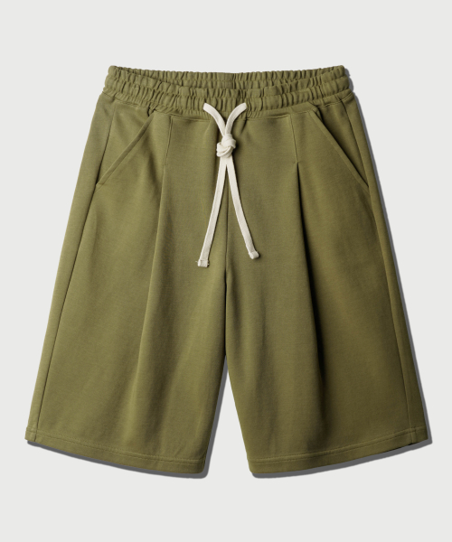 Light Deep Tuck Half Pants OliveGreen OYSP2625