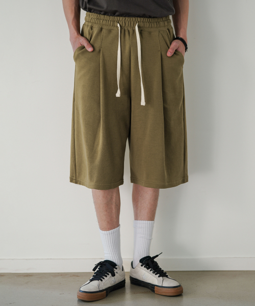 [2PACK] Light Deep Tuck Half Pants OYSP2625