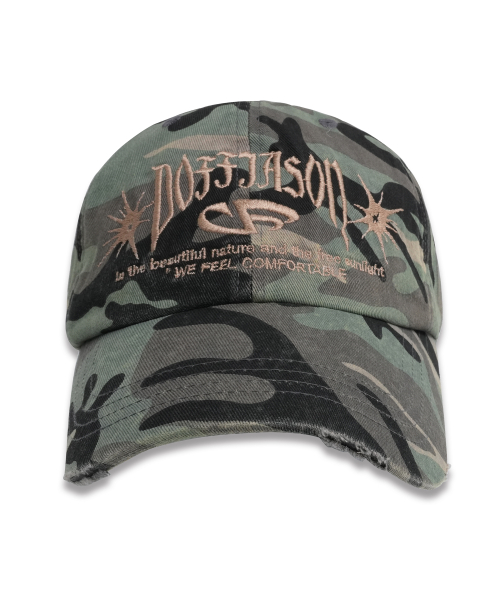 Vintage Washed Denim Ball Cap CAMO