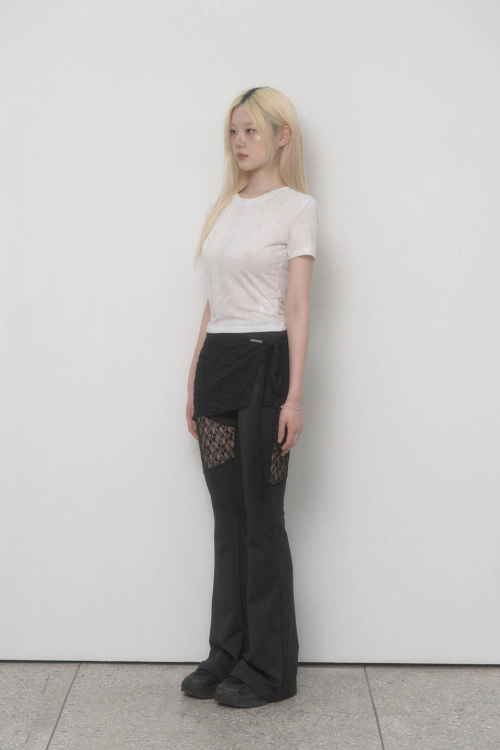 Graphic Side-hole Top (White)