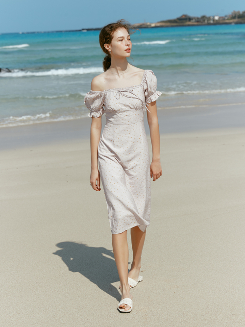 MELANIA puff sleeve dress_LAVENDER