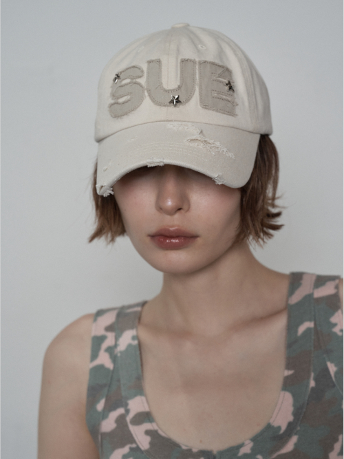 SUE STAR BALL CAP / BEIGE