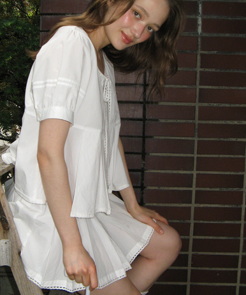 BABY PLEATED PANTSKIRT WHITE