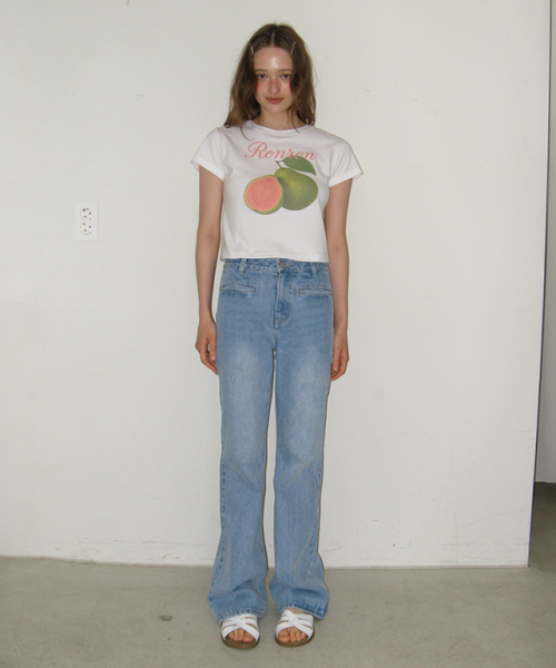 WELT POCKET BOOTSCUT DENIM PANTS MEDIUM BLUE