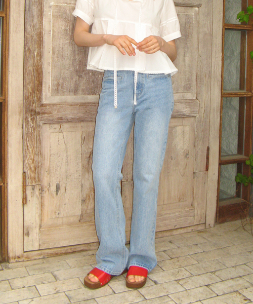 WELT POCKET BOOTSCUT DENIM PANTS MEDIUM BLUE