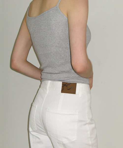 WELT POCKET BOOTSCUT DENIM PANTS WHITE