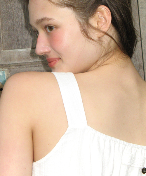 MILKY TIE SHIRRING SLEEVELESS DRESS WHITE