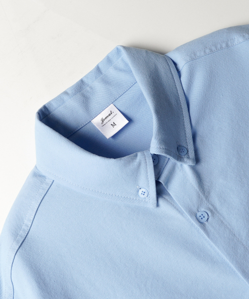 Slick BD Oxford Short Sleeved Shirt Skyblue KJSS2638