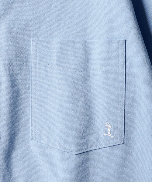 Slick BD Oxford Short Sleeved Shirt Skyblue KJSS2638