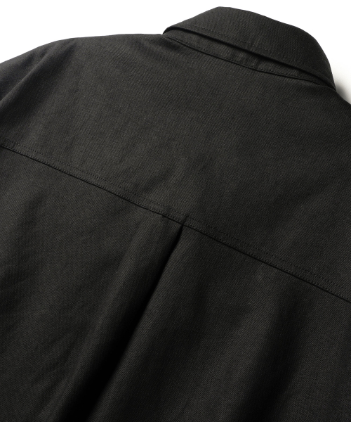 Slick BD Oxford Short Sleeved Shirt Black KJSS2638