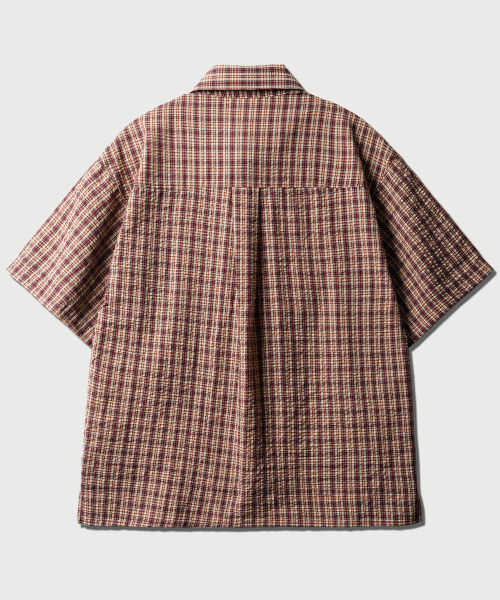 Unite Check Short Sleeved Shirt Red HHSS2646