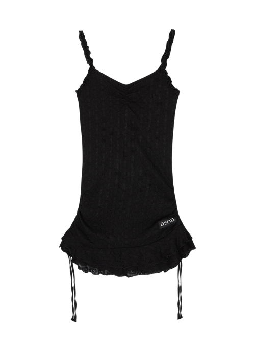 BLOSSOM MINI DRESS / BLACK