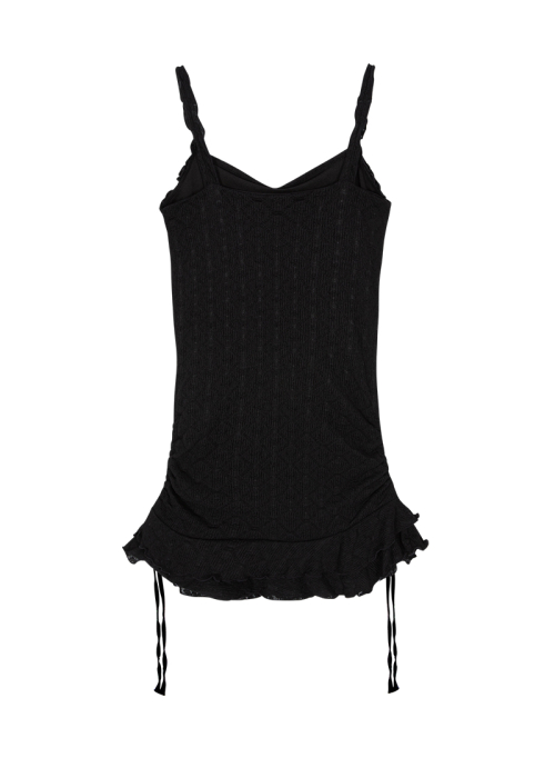 BLOSSOM MINI DRESS / BLACK