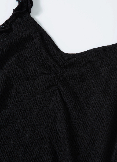 BLOSSOM MINI DRESS / BLACK