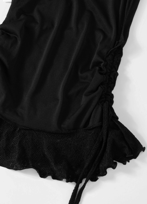 BLOSSOM MINI DRESS / BLACK