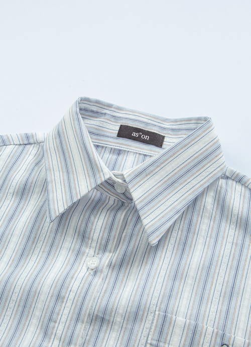 TROY STRIPE SHIRT / BLUE