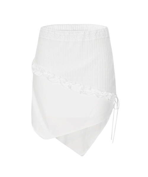 SELLY CUTTING SKIRT-IVORY