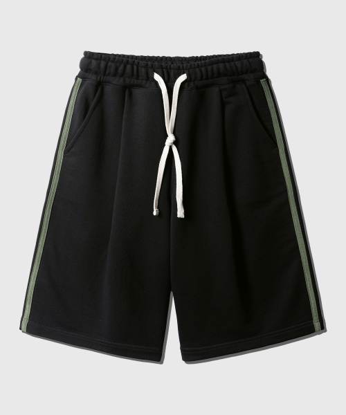 Side track half sweat pants Black OYSP2627